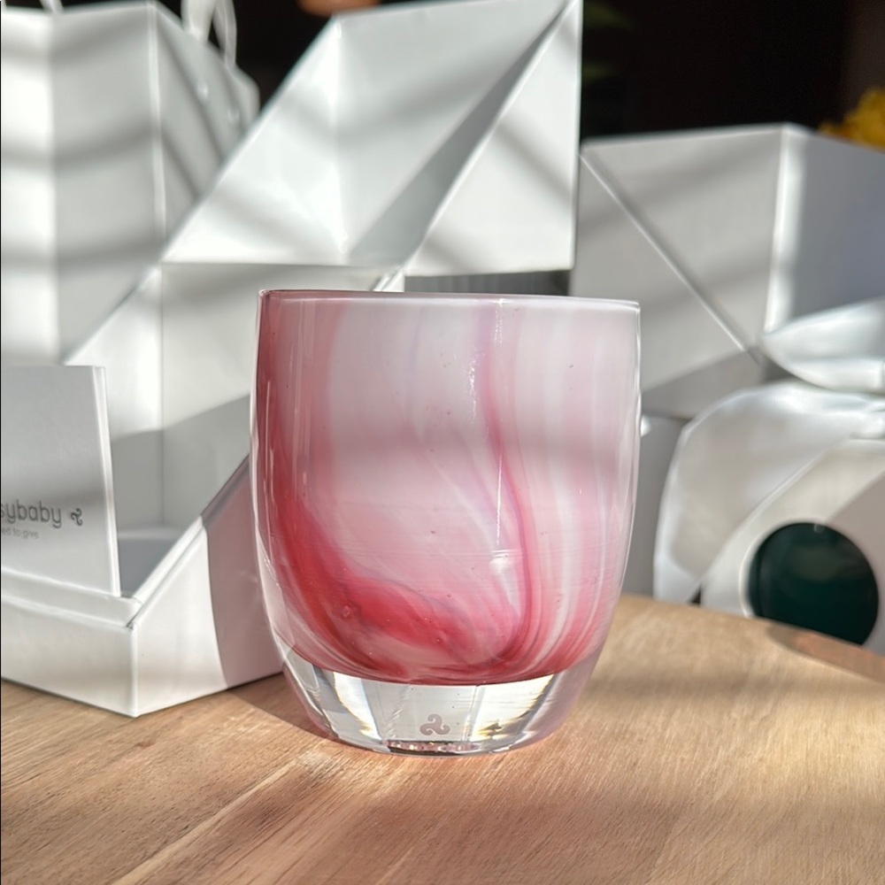 Glassybaby “cloud nine” 💕 Stickered First Triskelion